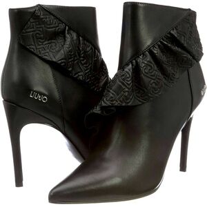 Liu Jo Women's Milu Fashion Boots Leather Black Size 40 Size 9